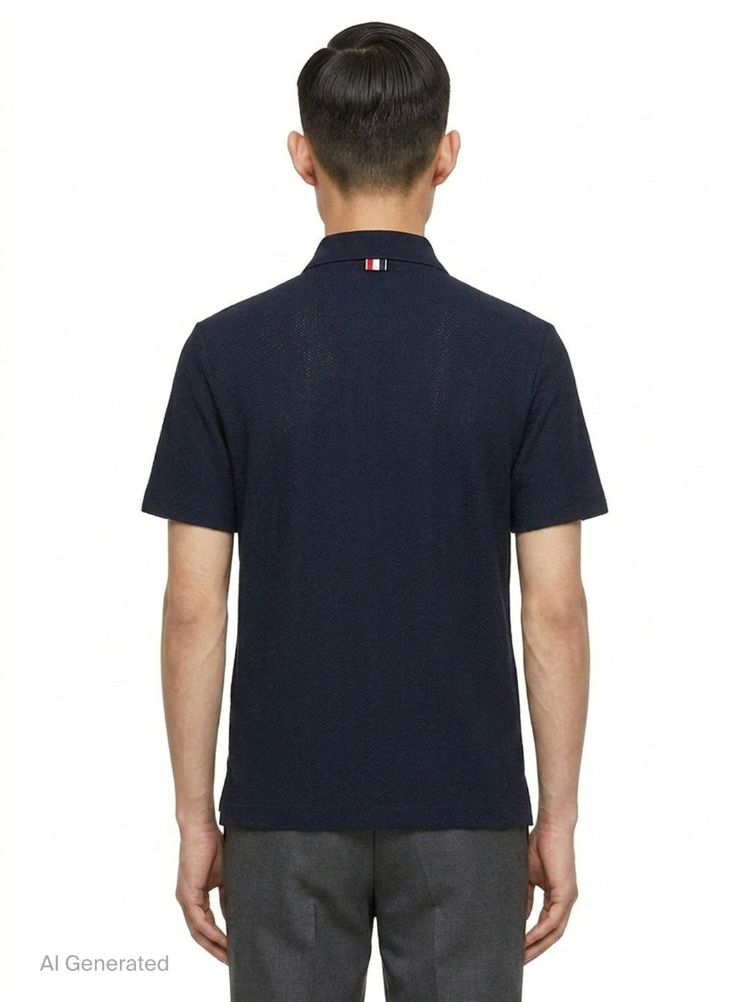 Relaxed Fit Short Sleeve Polo | Thom Browne | Club21 - back
