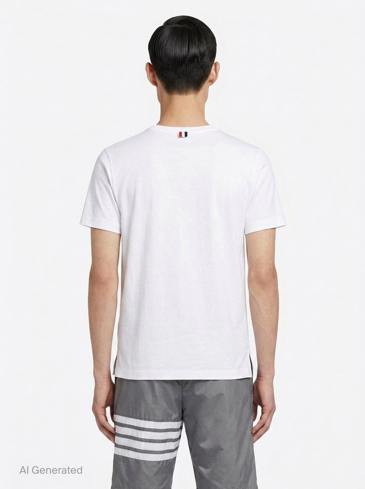 Relaxed Fit Short Sleeve Tee | Thom Browne | Club21 - back