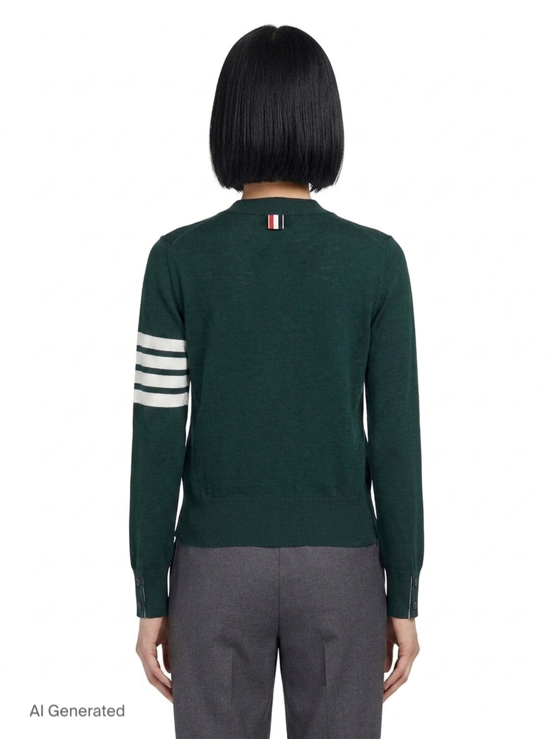 Relaxed Fit V-Neck Cardigan | Thom Browne | Club21 - back