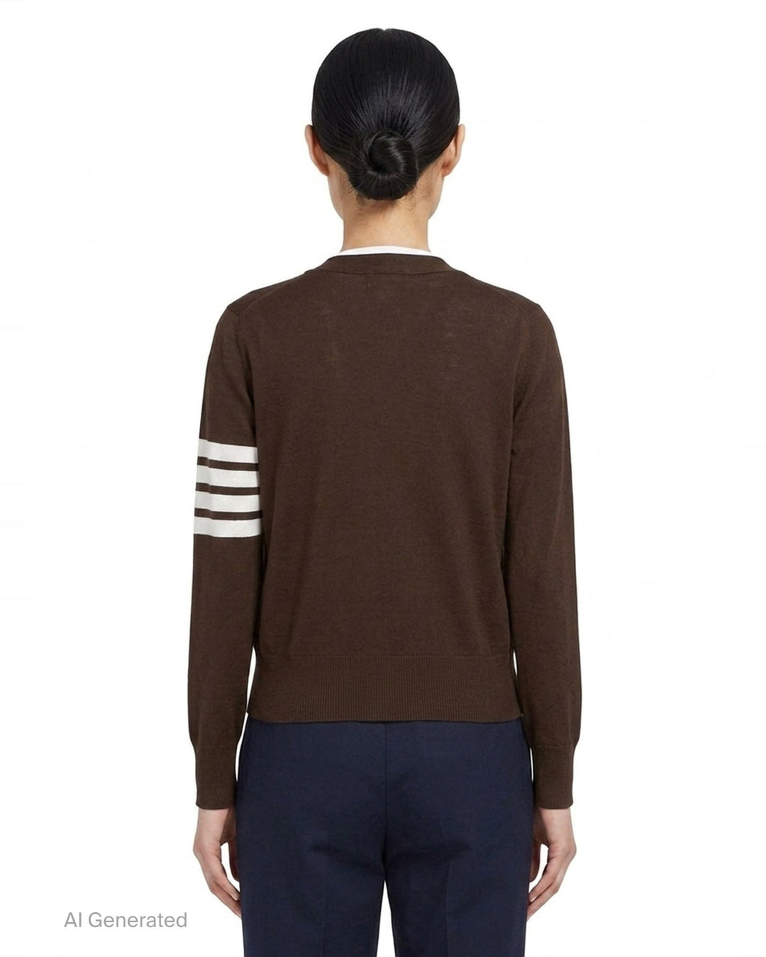 Relaxed Fit V-Neck Cardigan | Thom Browne | Club21 - back