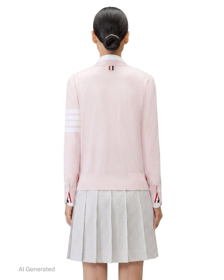 Relaxed Fit V-Neck Cardigan | Thom Browne | Club21 - back