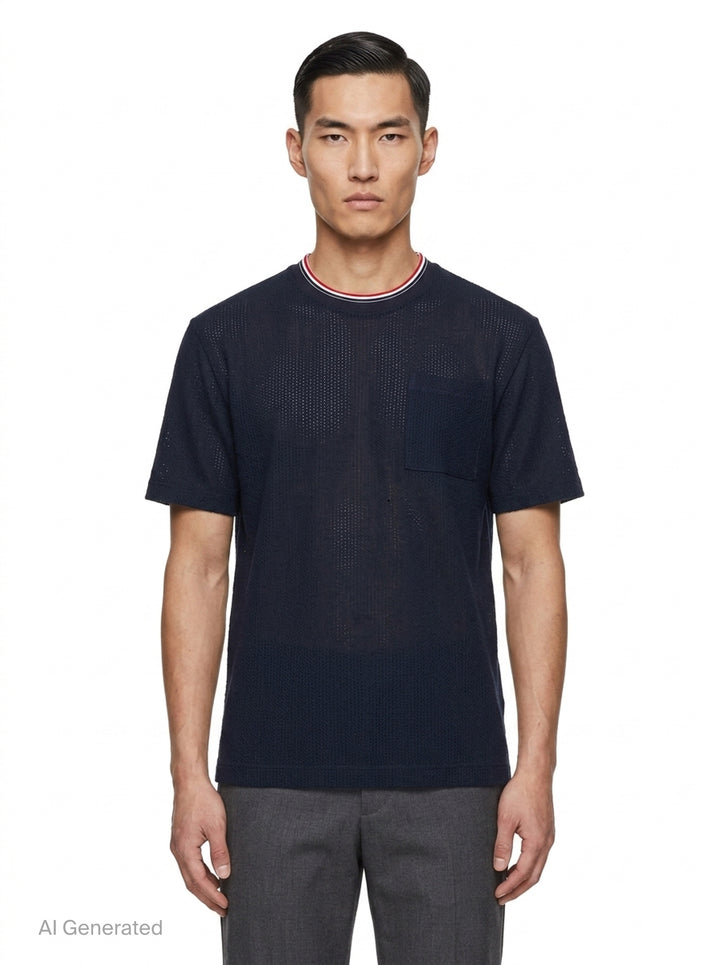 Relaxed Short Sleeve Tee | Thom Browne | Club21 - front