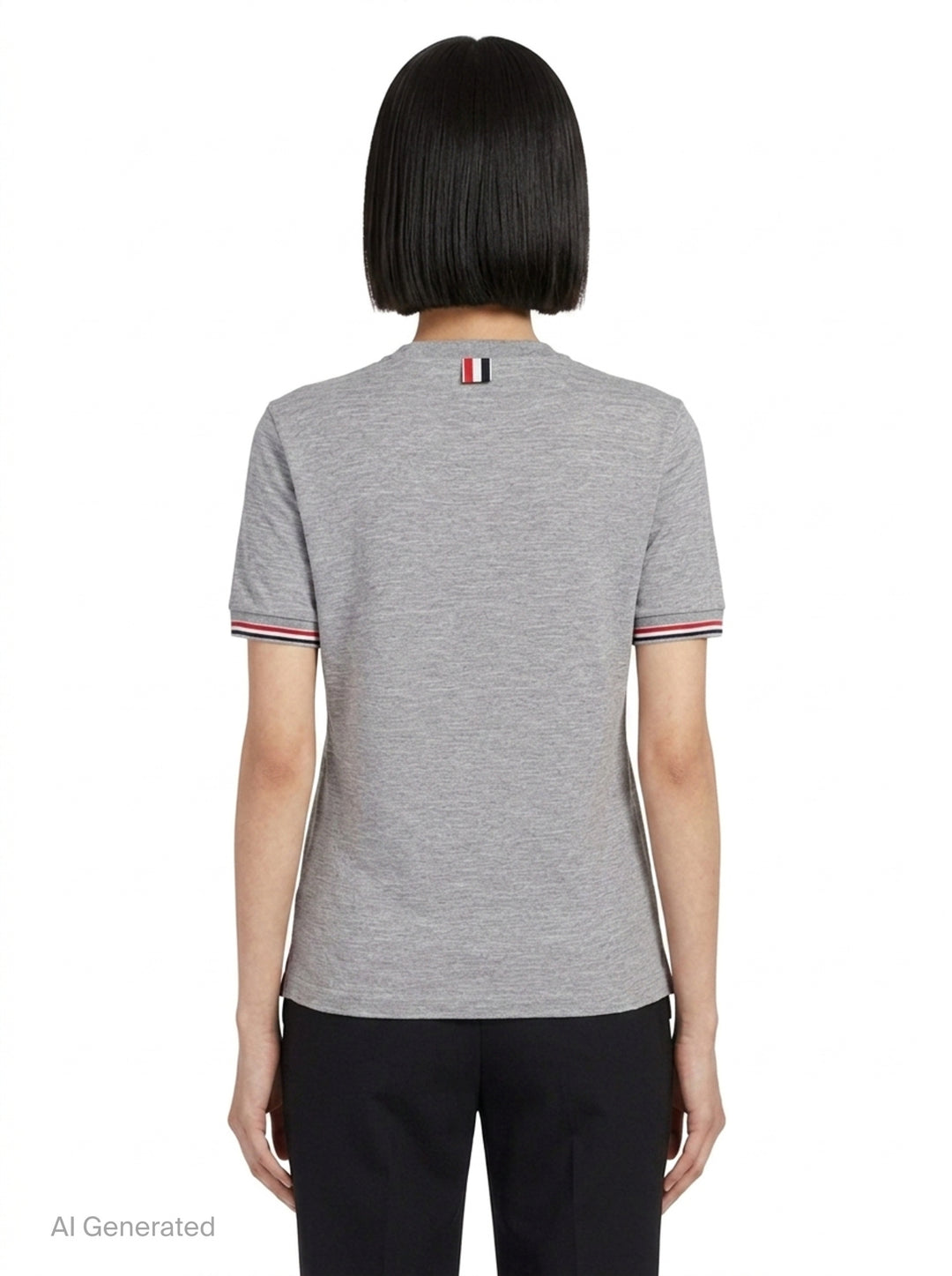 Rib Cuff Tipping Tee | Thom Browne | Club21 - back