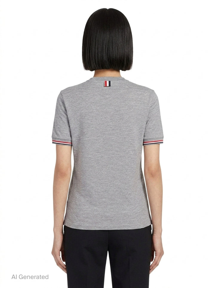 Rib Cuff Tipping Tee | Thom Browne | Club21 - back