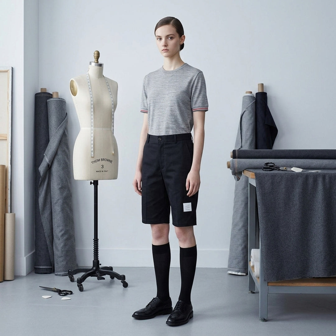 Rib Cuff Tipping Tee | Thom Browne | Club21 - lifestyle