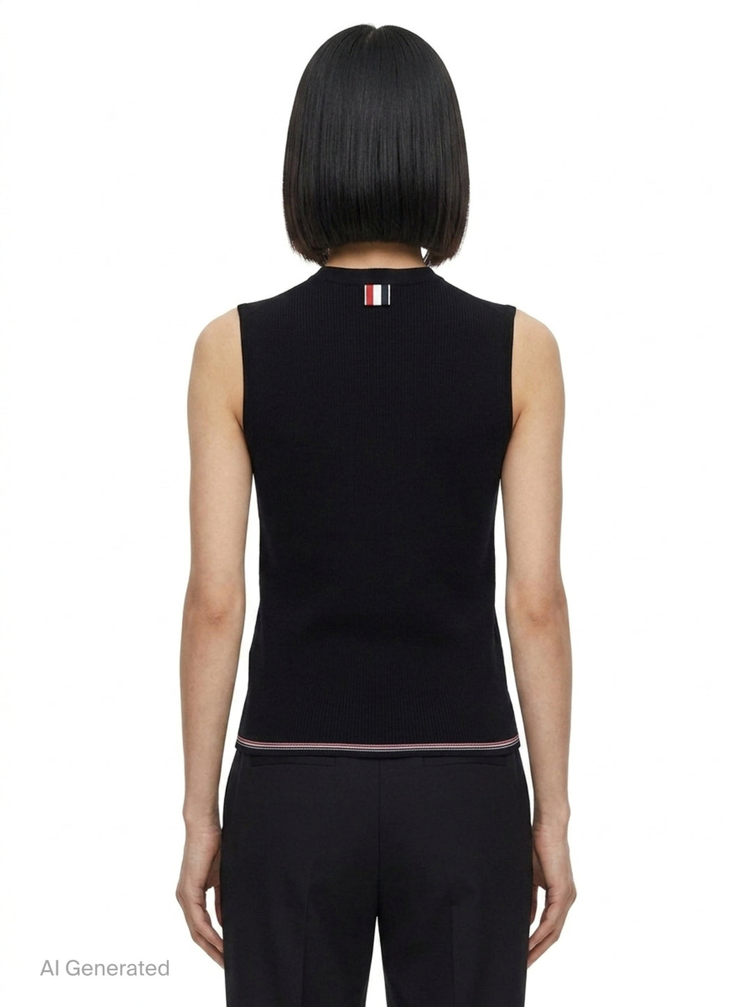 Rib Stitch Merino Shell Top | Thom Browne | Club21 - back