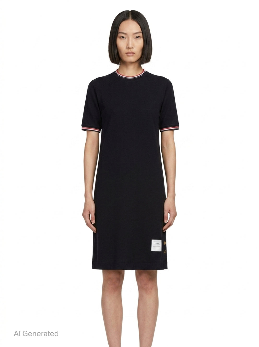 RWB Tipped T-Shirt Dress | Thom Browne | Club21 - front
