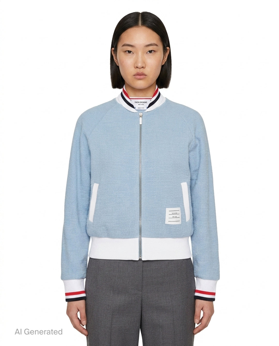 RWB Tipping Bomber Jacket | Thom Browne | Club21 - front