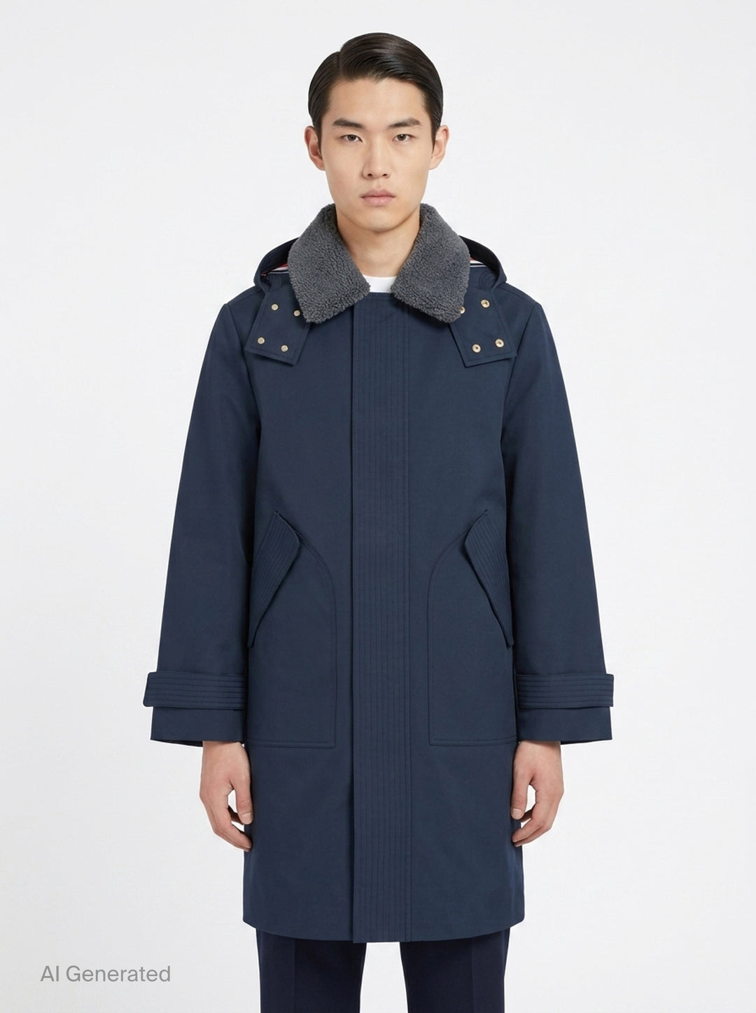 Shell Bal Collar Rain Coat | Thom Browne | Club21 - front