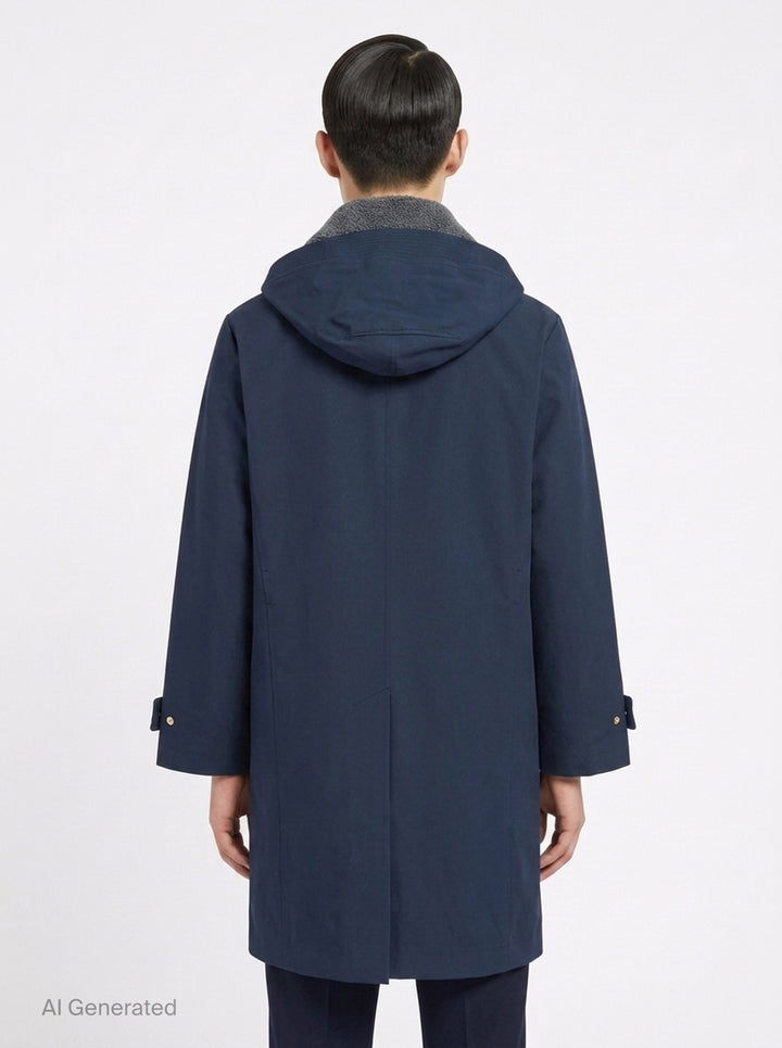 Shell Bal Collar Rain Coat | Thom Browne | Club21 - back