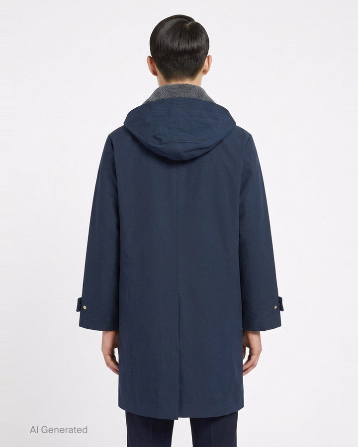 Shell Bal Collar Rain Coat | Thom Browne | Club21 - back