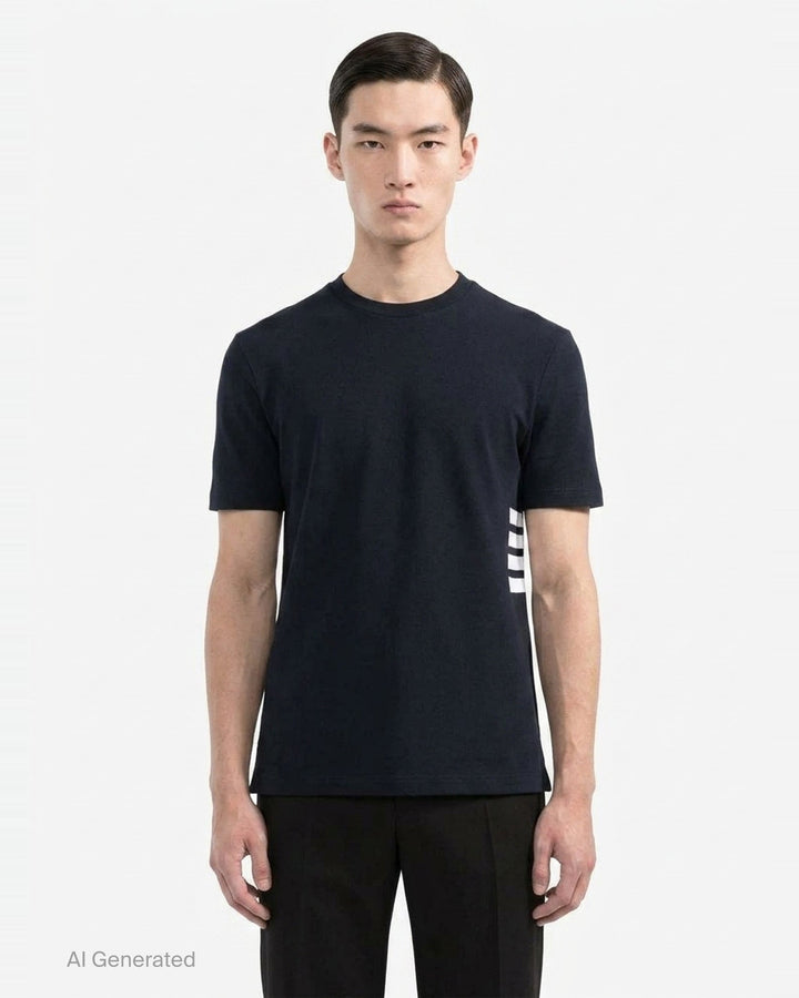 Short Sleeve Engineered Tee | Thom Browne | Club21 - front