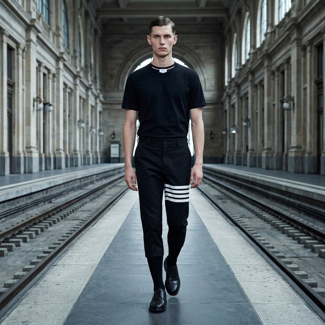 Short Sleeve Engineered Tee | Thom Browne | Club21 - lifestyle