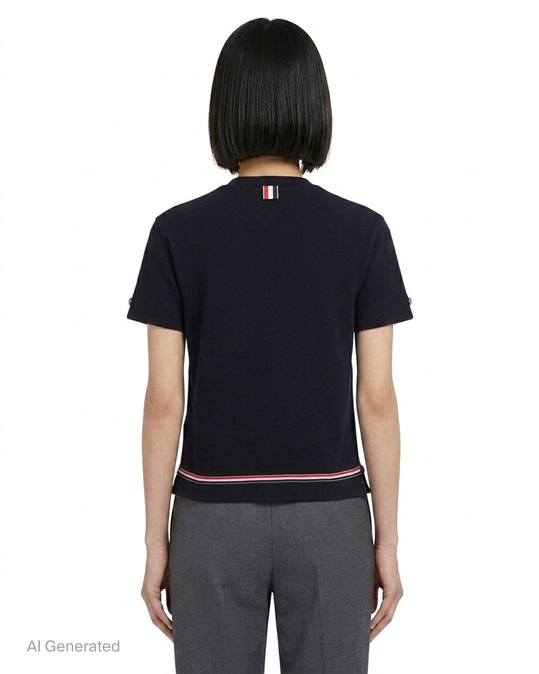 Short Sleeve Notch Tee | Thom Browne | Club21 - back