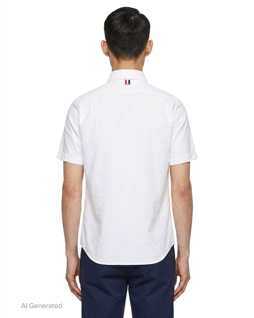 Short Sleeve Oxford Button Down Shirt | Thom Browne | Club21 - back