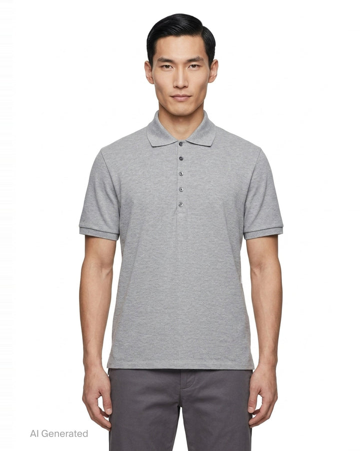Short Sleeve Piqué Polo Shirt | Thom Browne | Club21 - front