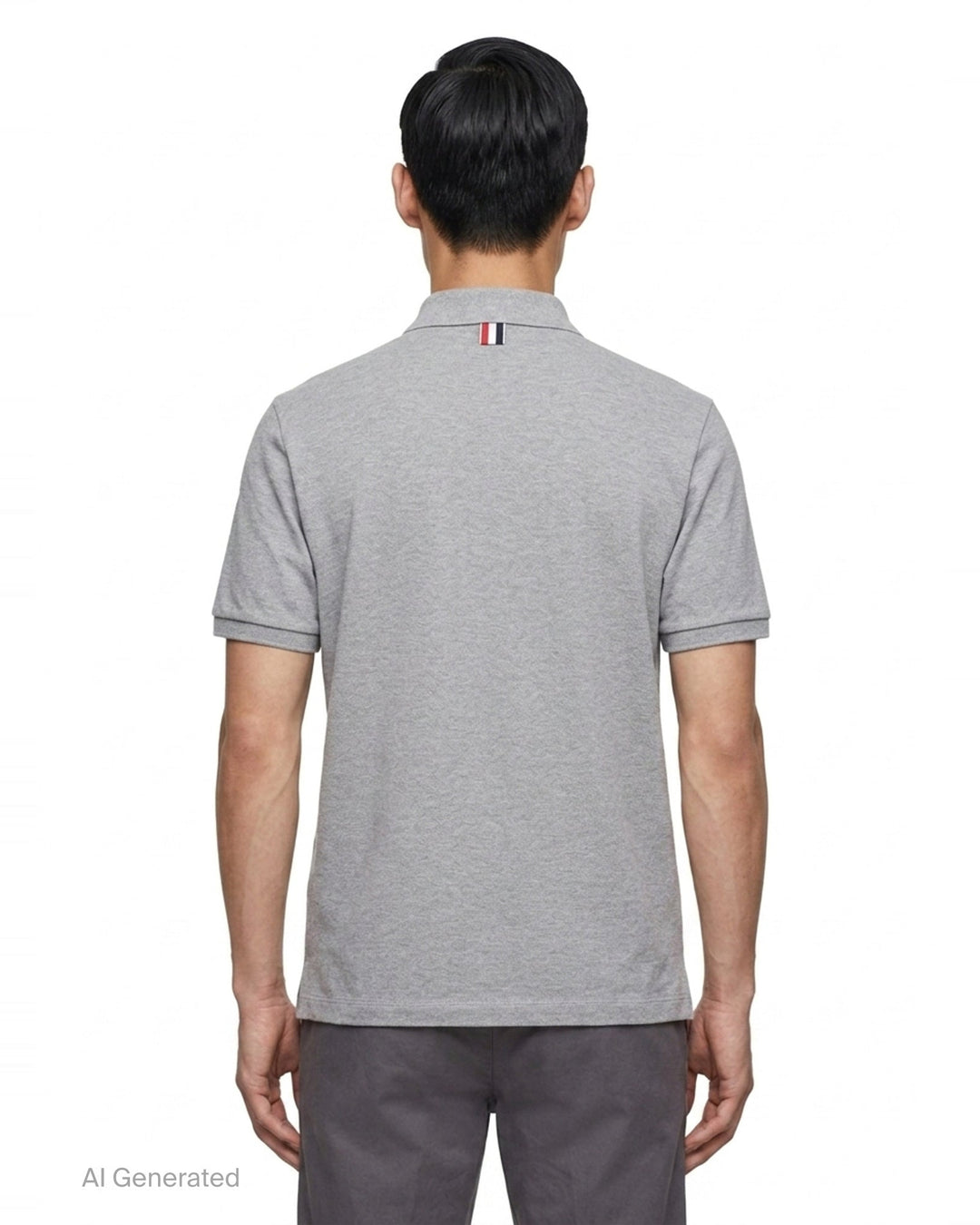 Short Sleeve Piqué Polo Shirt | Thom Browne | Club21 - back