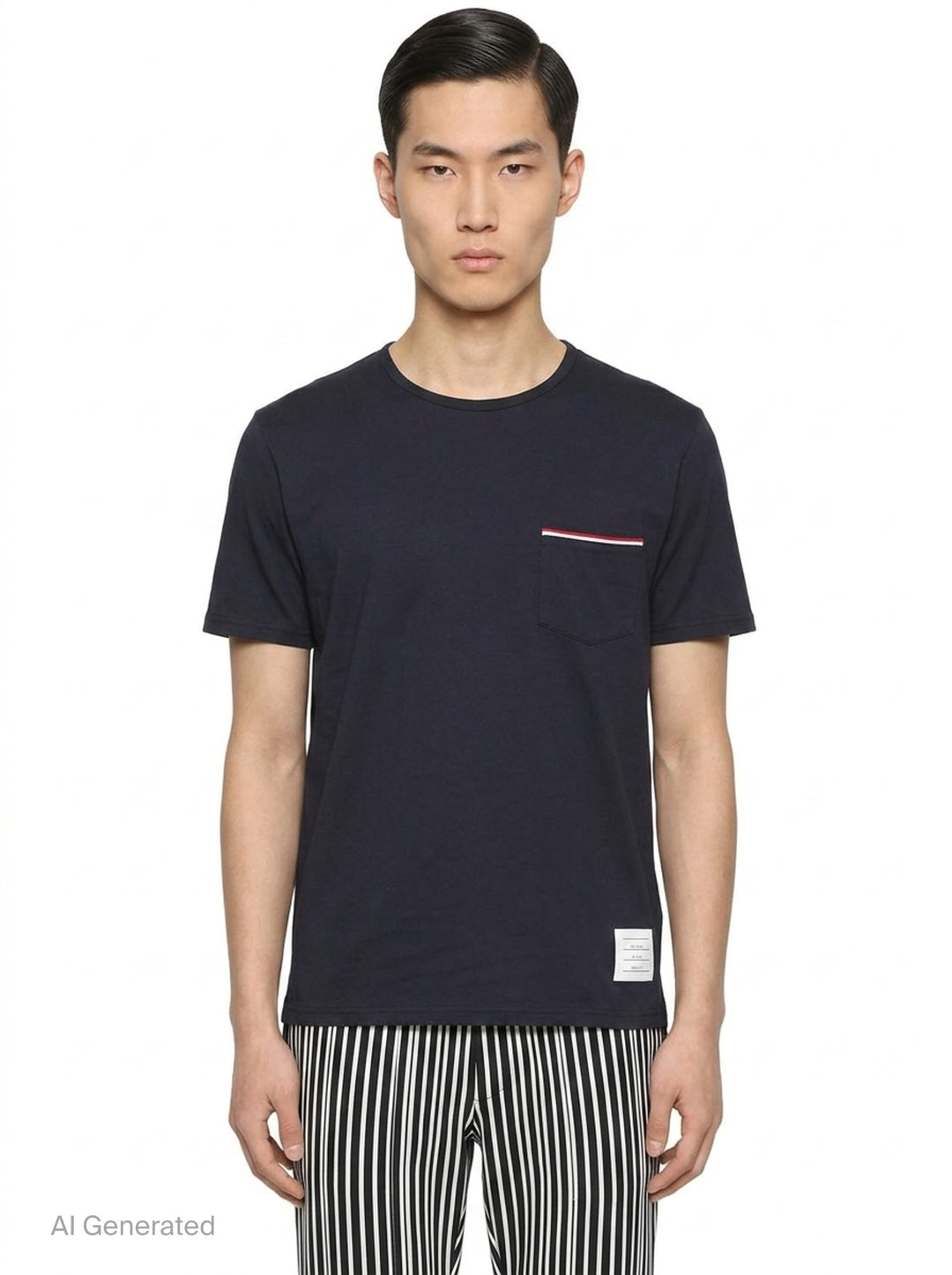 Short Sleeve Pocket Tee | Thom Browne | Club21 - front