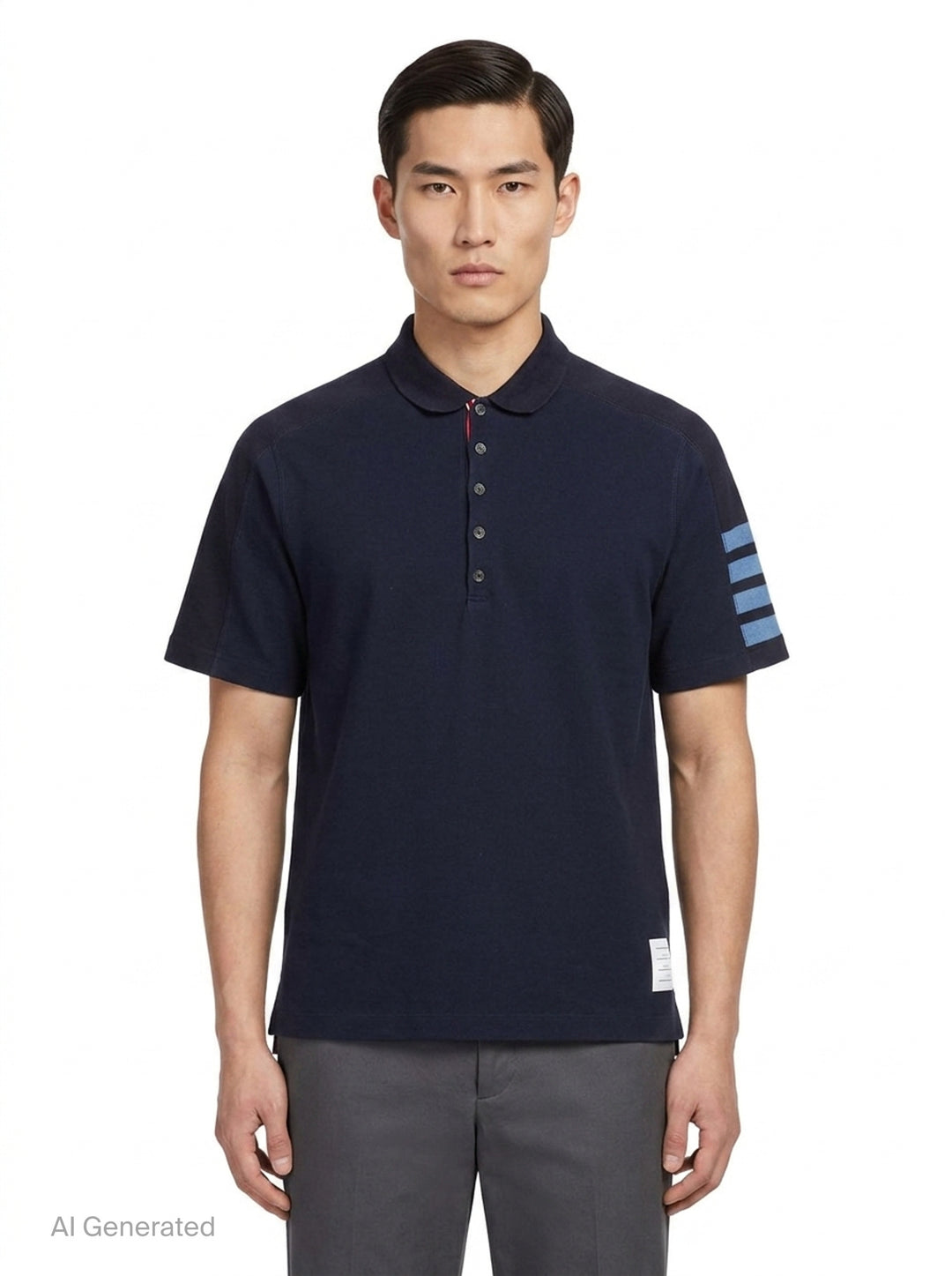 Short Sleeve Polo | Thom Browne | Club21 - front