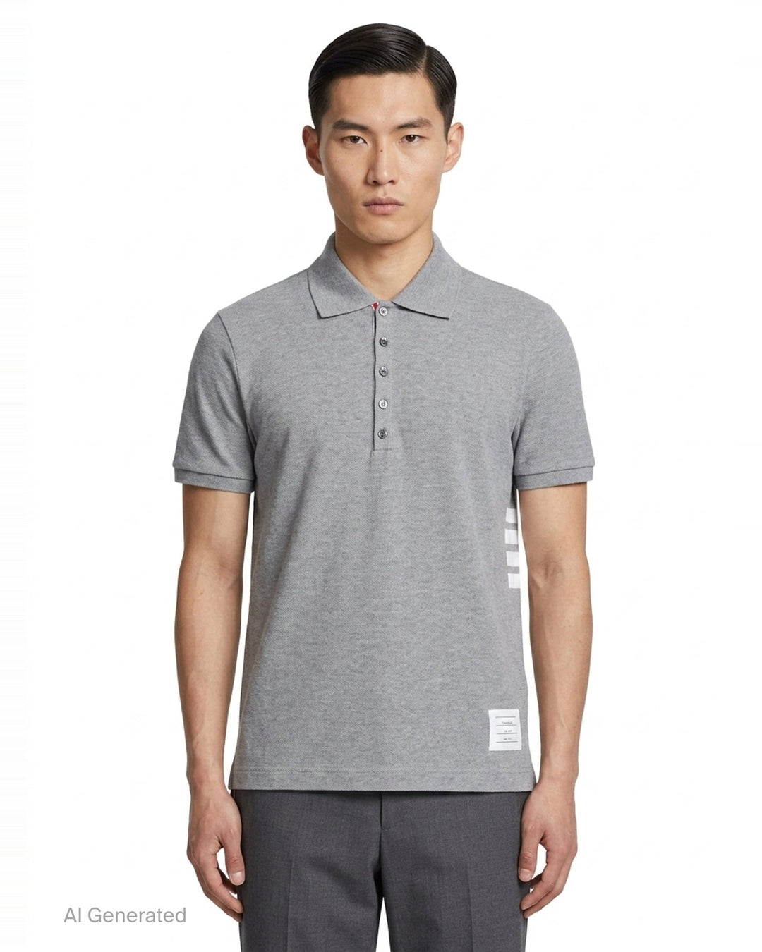 Short Sleeve Rib Cuff Polo | Thom Browne | Club21 - front