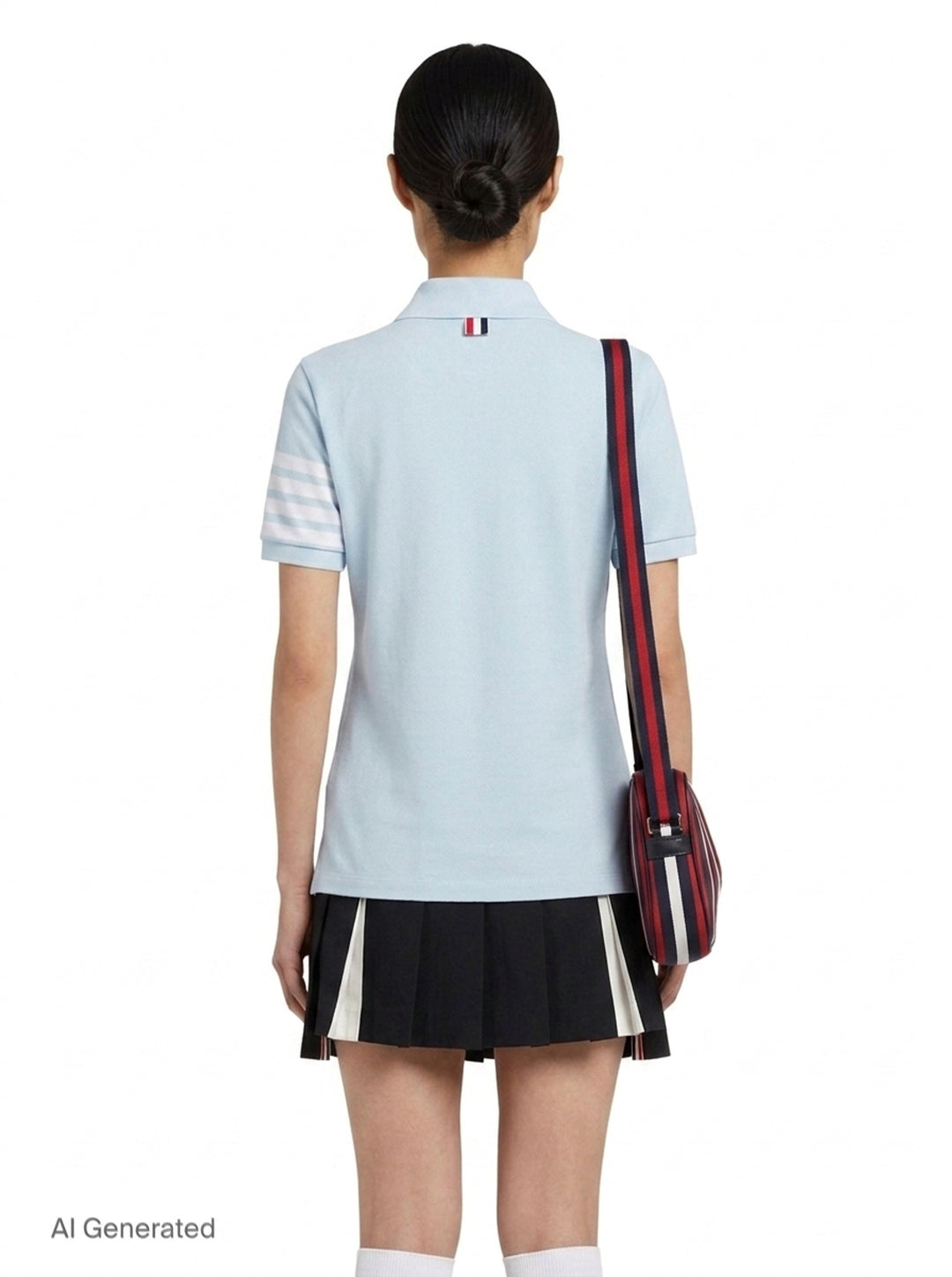 Short Sleeve Rib Cuff Polo | Thom Browne | Club21 - back