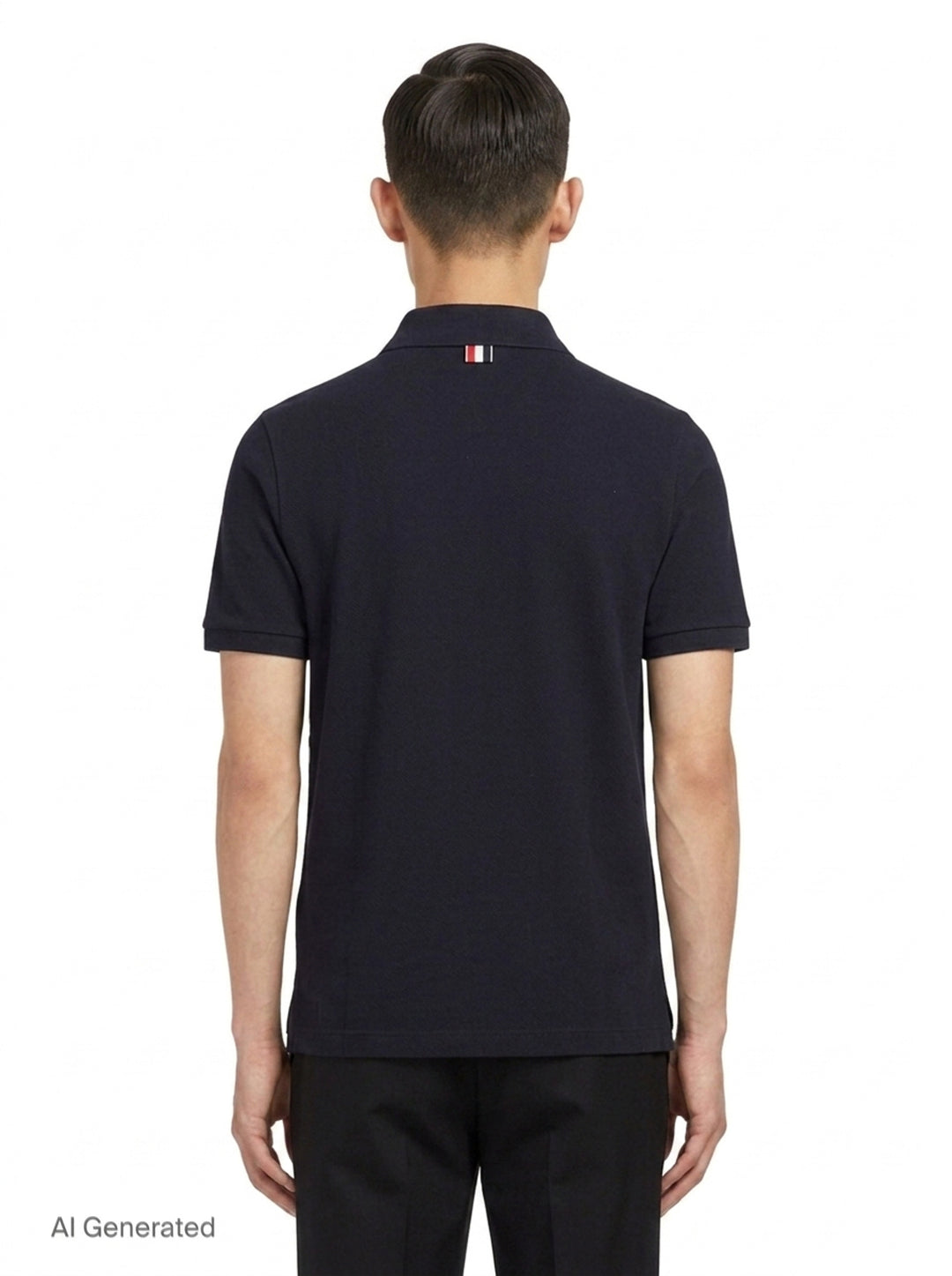 Short Sleeve Rib Cuff Polo | Thom Browne | Club21 - back