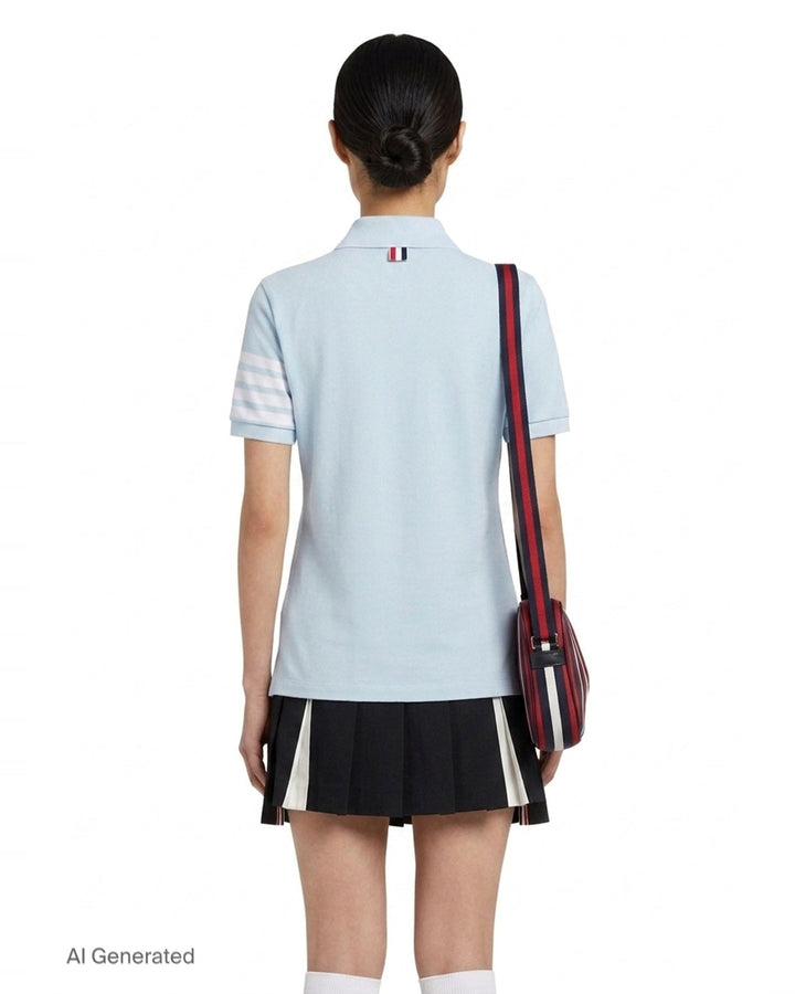 Short Sleeve Rib Cuff Polo | Thom Browne | Club21 - back