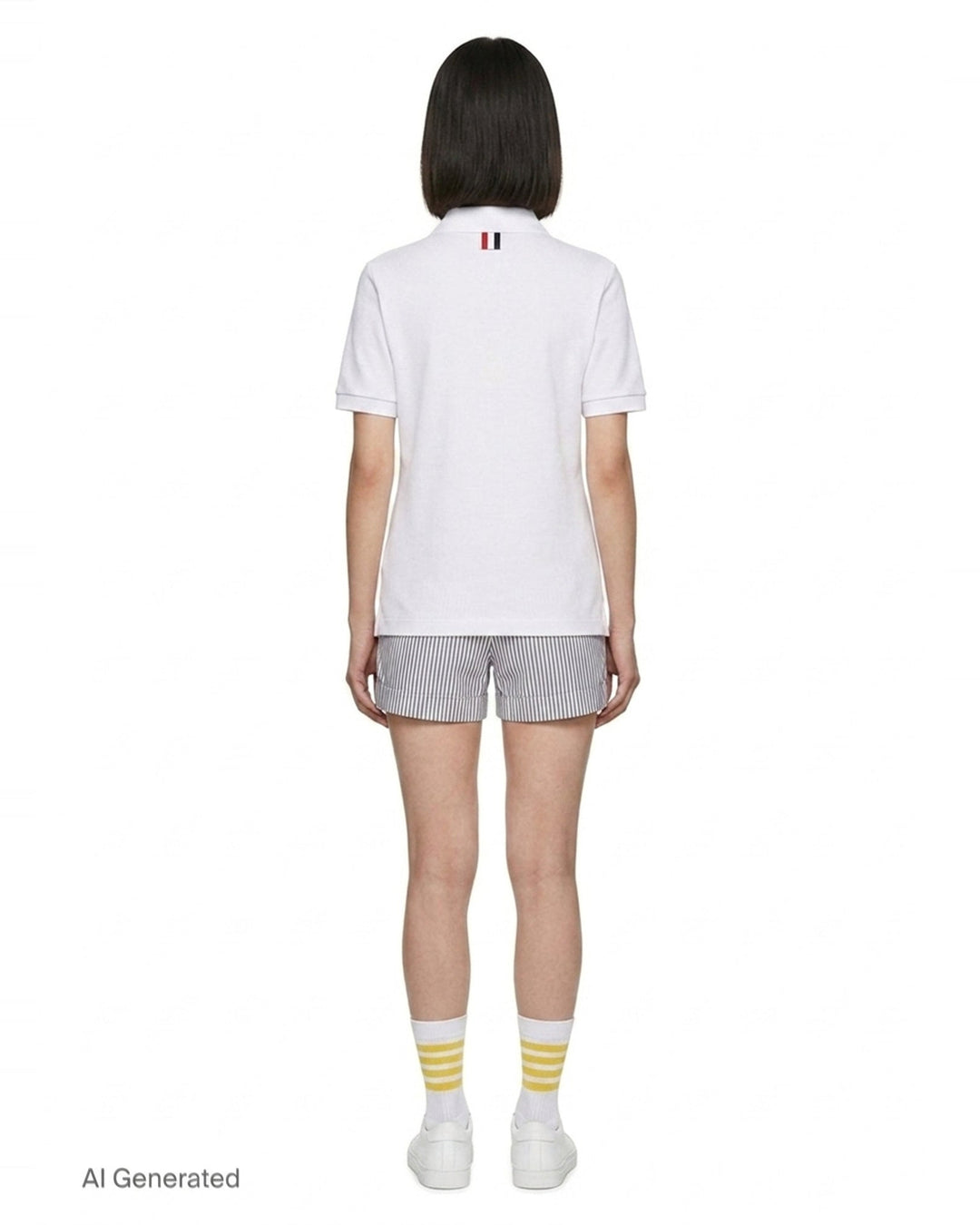 Short Sleeve Rib Cuff Polo | Thom Browne | Club21 - back