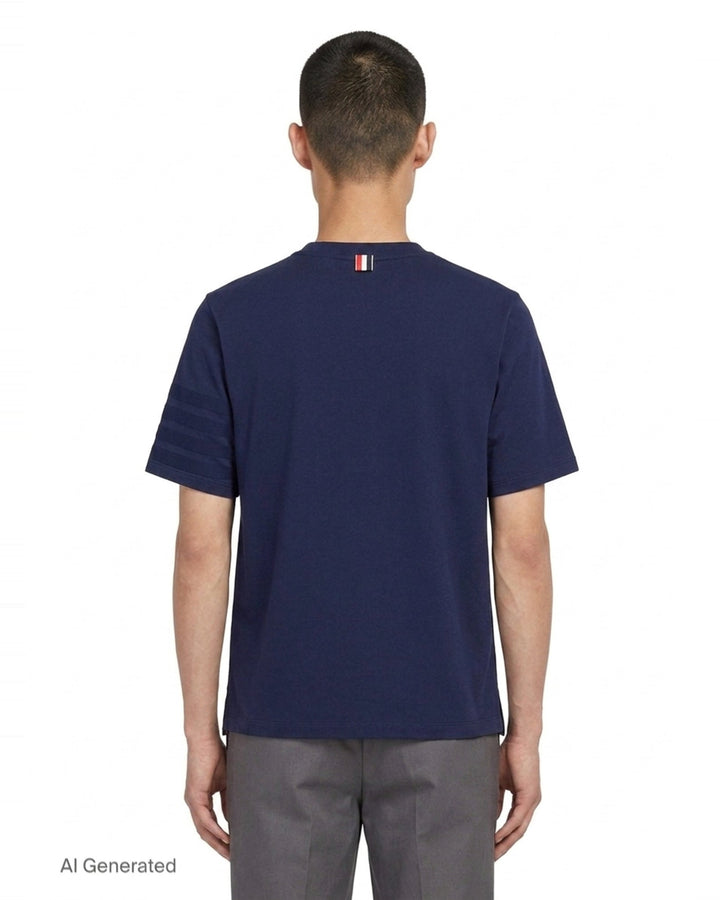 Short Sleeve Rib Cuff Tee | Thom Browne | Club21 - back