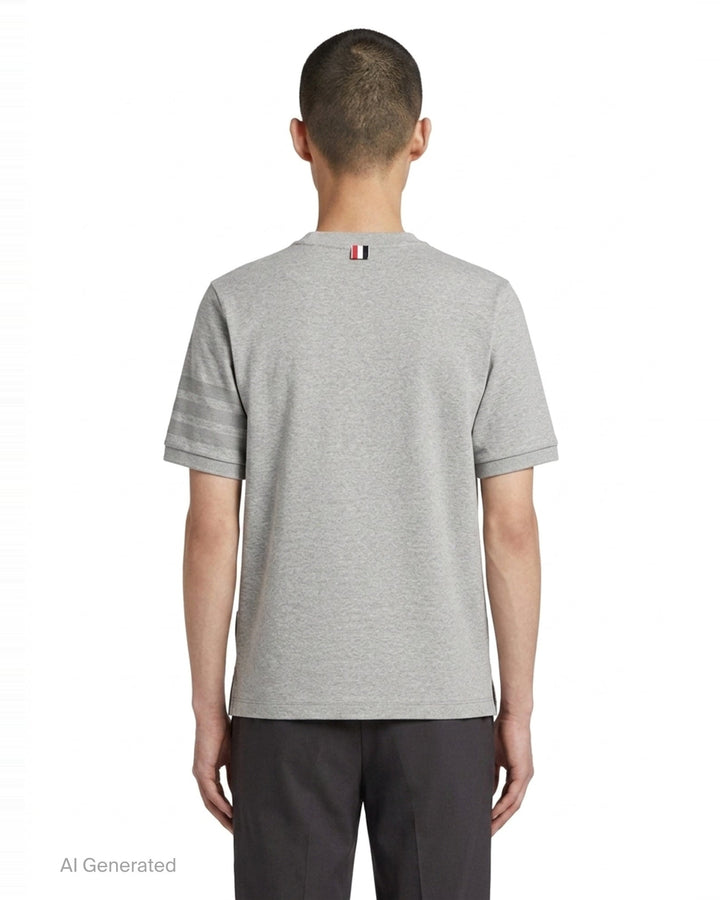 Short Sleeve Rib Cuff Tee | Thom Browne | Club21 - back