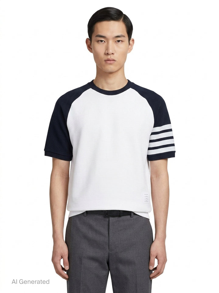 Short Sleeve Saddle Sweatshirt | Thom Browne | Club21 - front