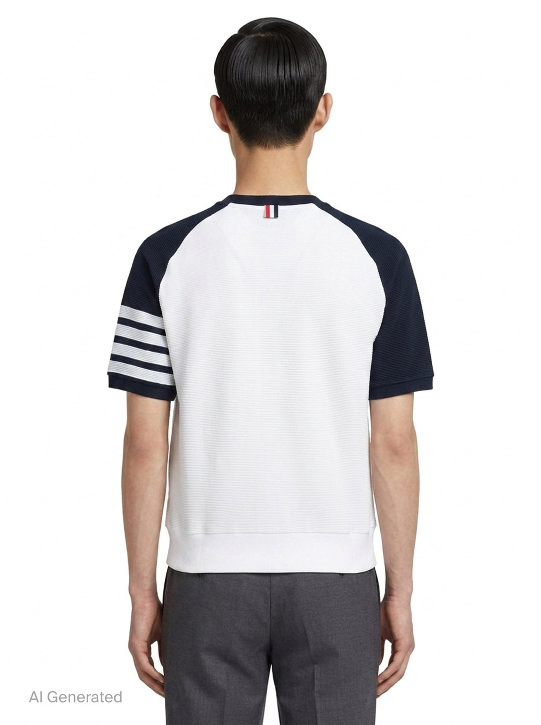 Short Sleeve Saddle Sweatshirt | Thom Browne | Club21 - back