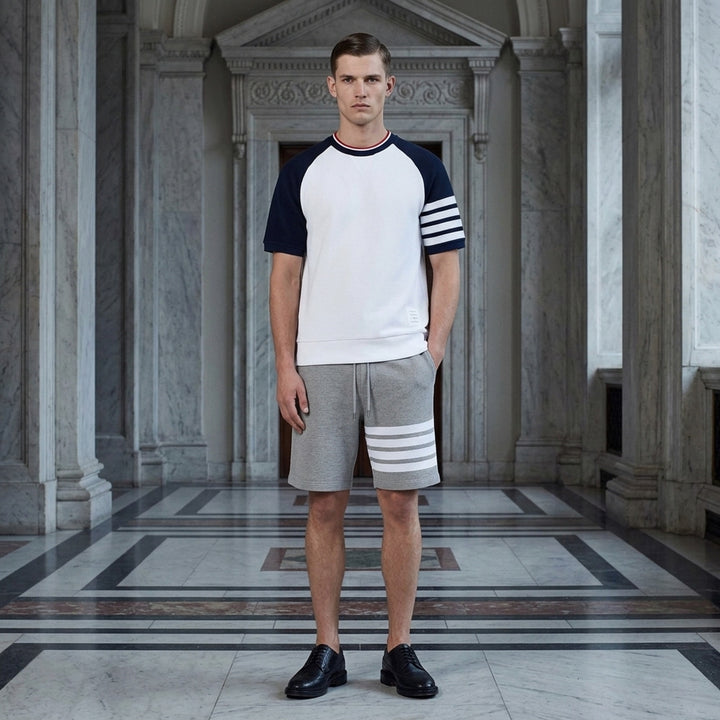 Short Sleeve Saddle Sweatshirt | Thom Browne | Club21 - lifestyle