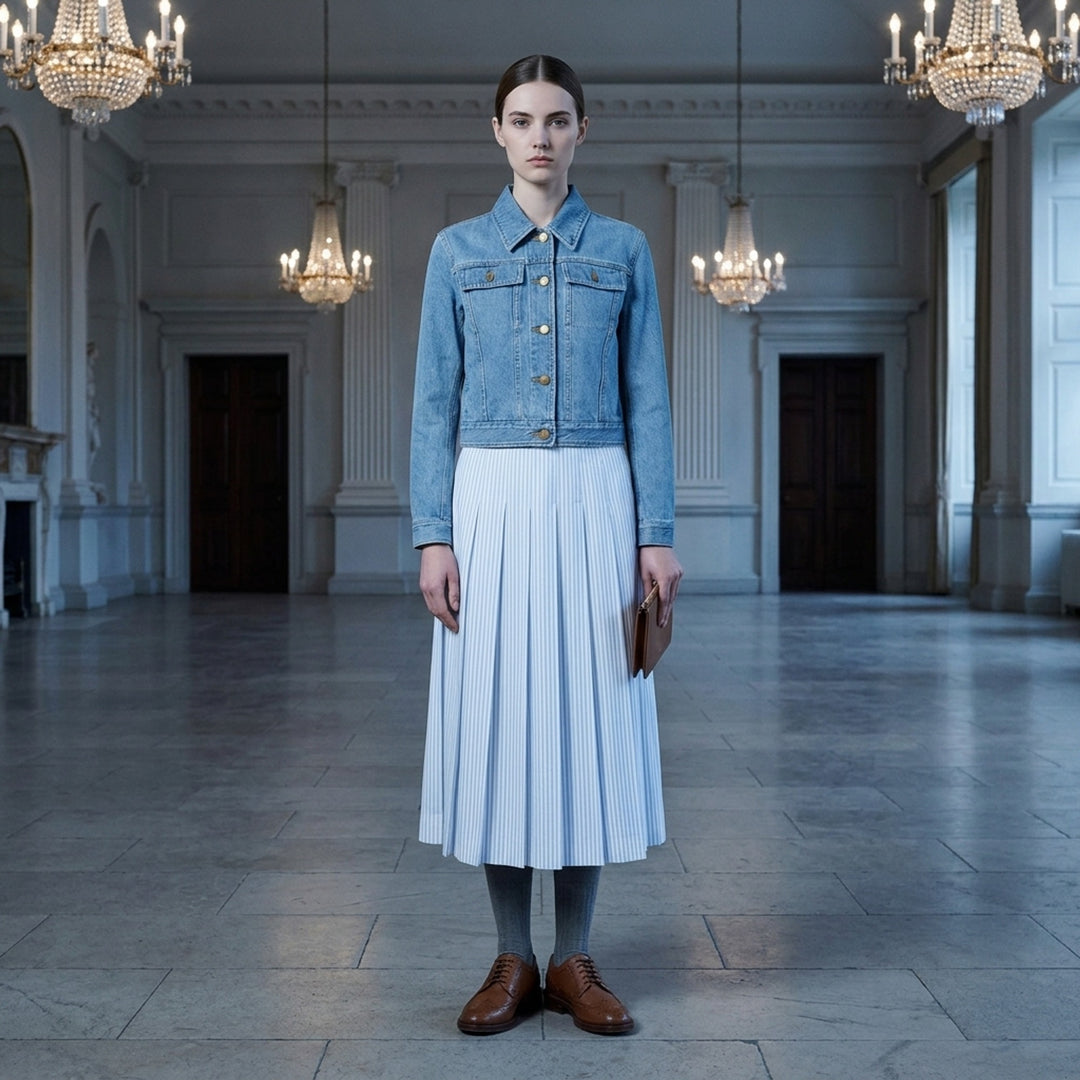 Shrunken Fit Denim Jacket | Thom Browne | Club21 - lifestyle