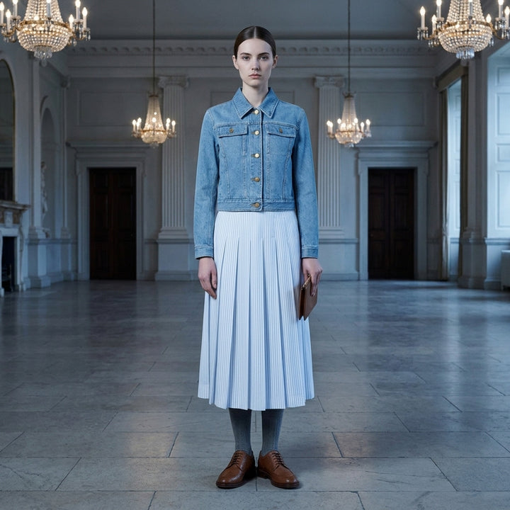 Shrunken Fit Denim Jacket | Thom Browne | Club21 - lifestyle