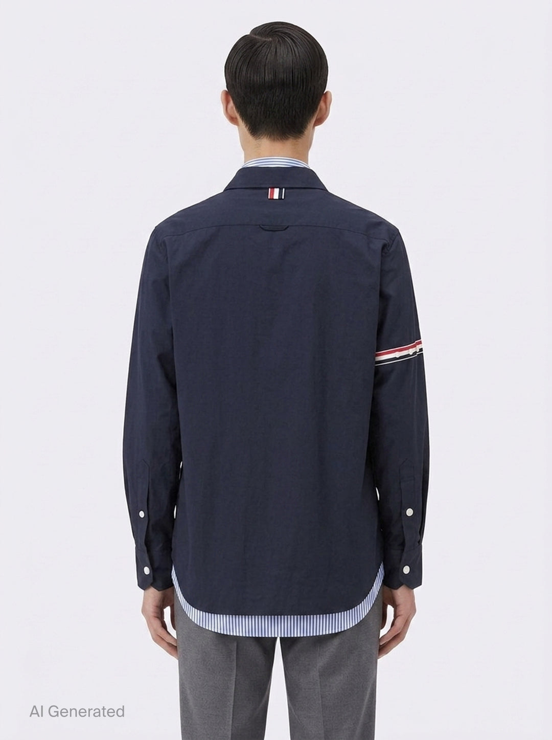Snap Front Shirt Jacket | Thom Browne | Club21 - back