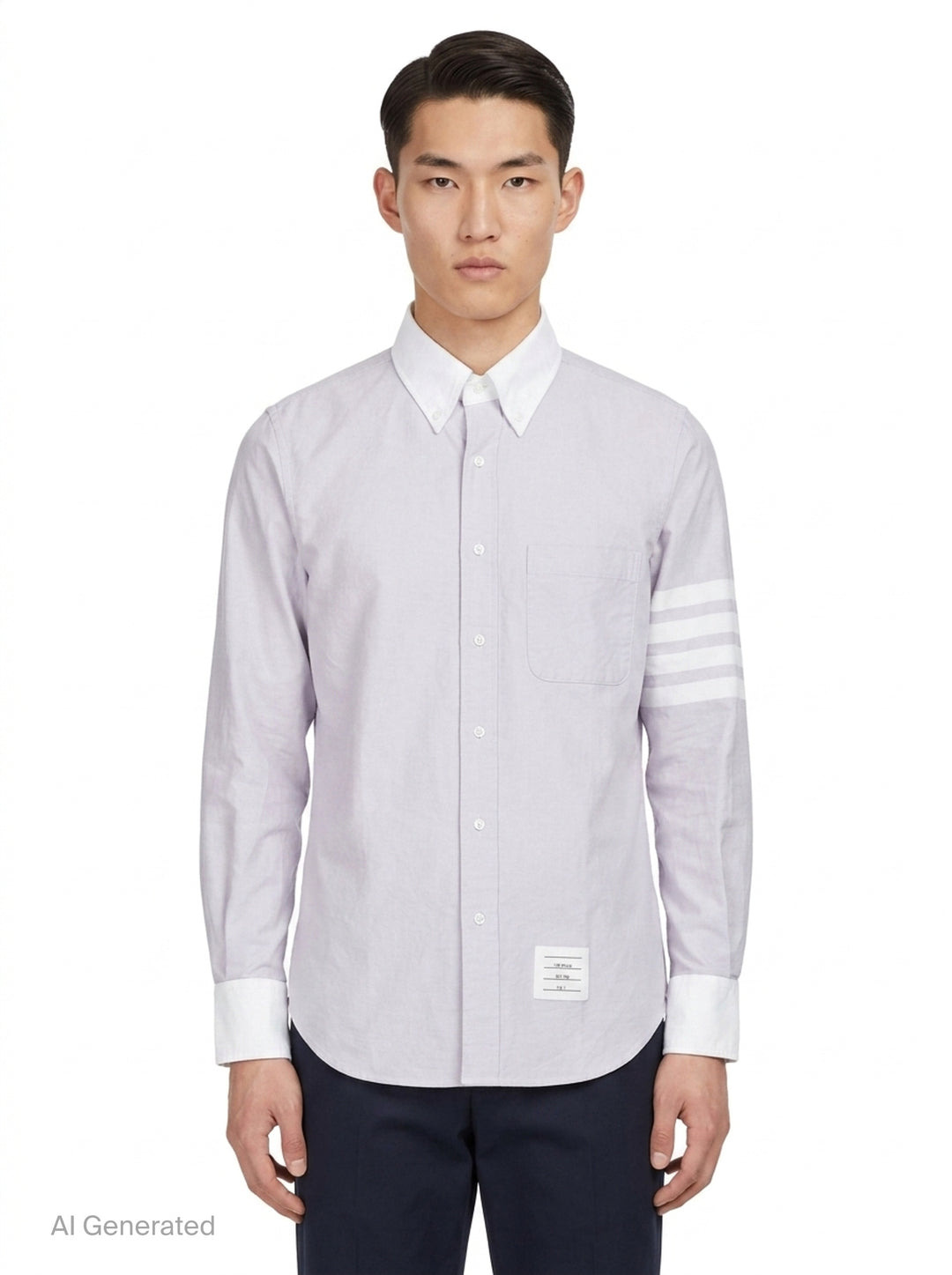 Straight Fit Long Sleeve Shirt | Thom Browne | Club21 - front