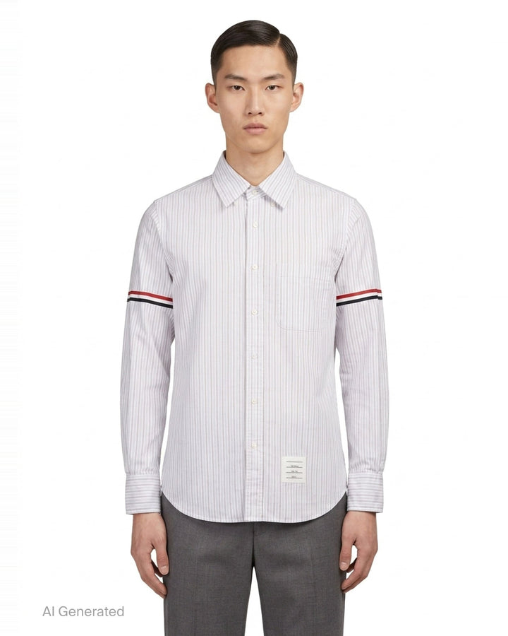 Straight Fit Long Sleeve Shirt | Thom Browne | Club21 - front