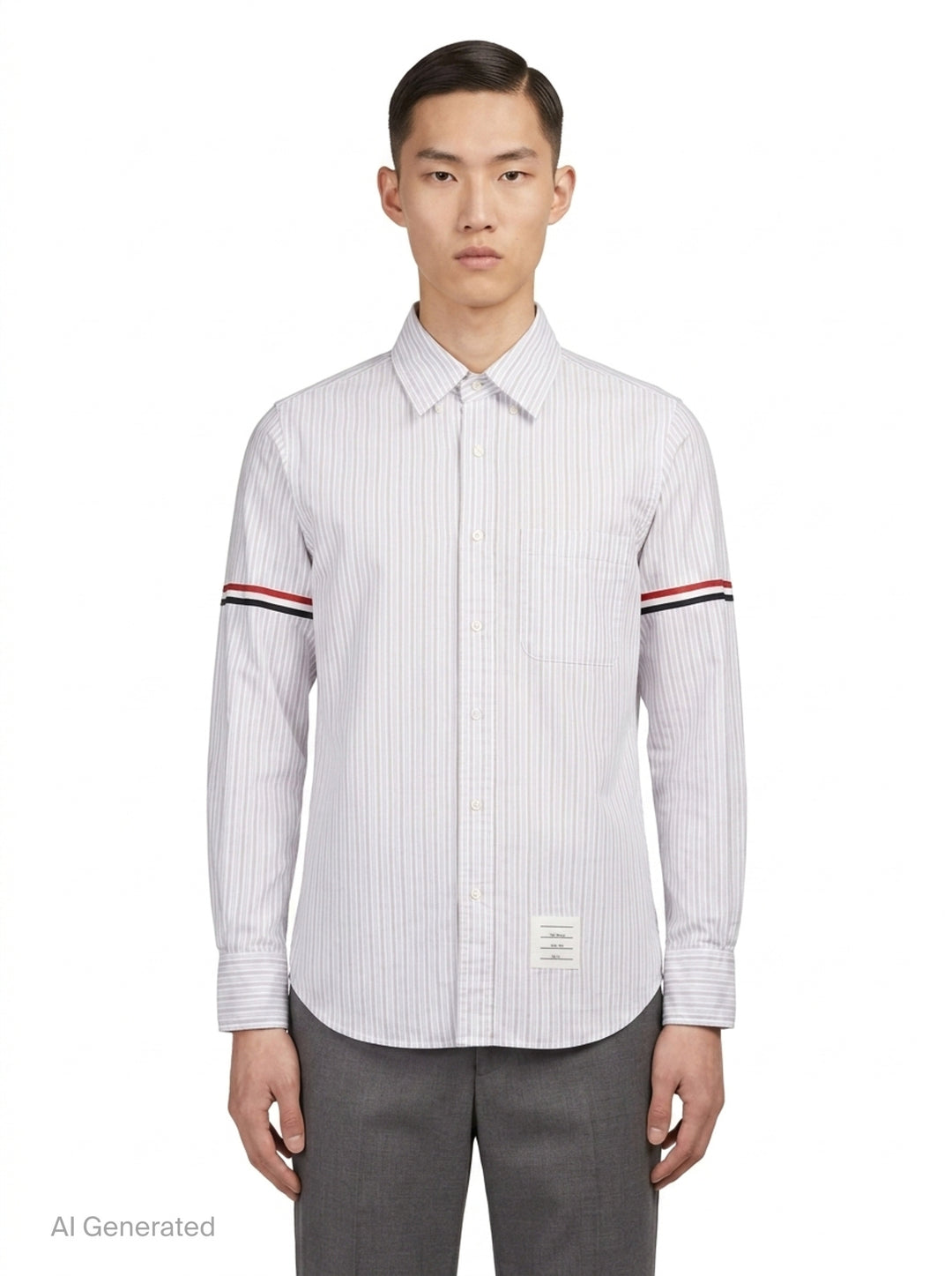 Straight Fit Long Sleeve Shirt | Thom Browne | Club21 - front