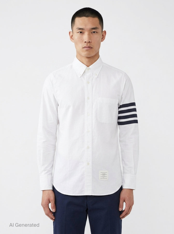 Straight Fit Long Sleeve Shirt | Thom Browne | Club21 - front