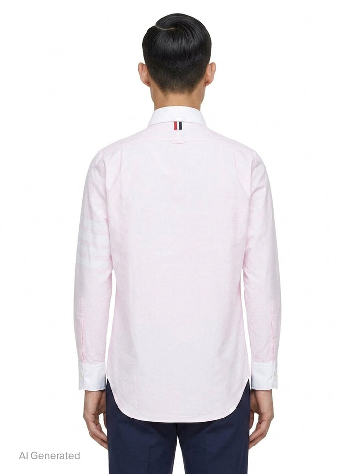 Straight Fit Long Sleeve Shirt | Thom Browne | Club21 - back