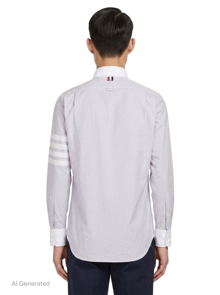 Straight Fit Long Sleeve Shirt | Thom Browne | Club21 - back