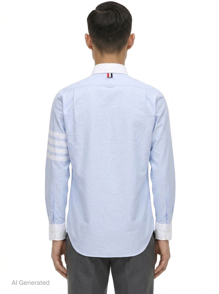 Straight Fit Long Sleeve Shirt | Thom Browne | Club21 - back