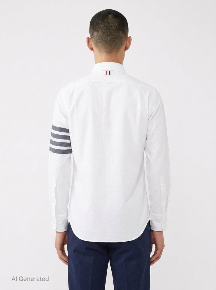 Straight Fit Long Sleeve Shirt | Thom Browne | Club21 - back