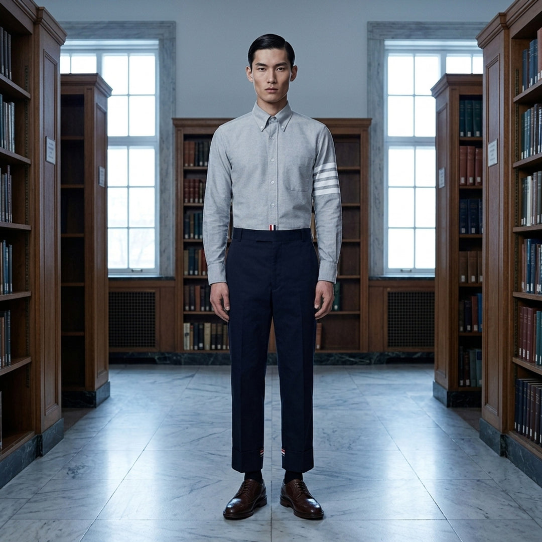 Straight Fit Long Sleeve Shirt | Thom Browne | Club21 - lifestyle