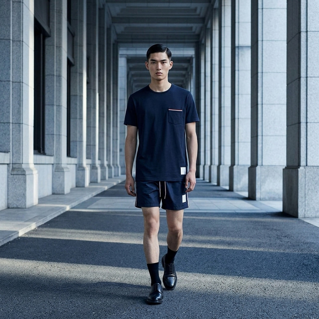 Stripe Detail Pocket Tee | Thom Browne | Club21 - lifestyle