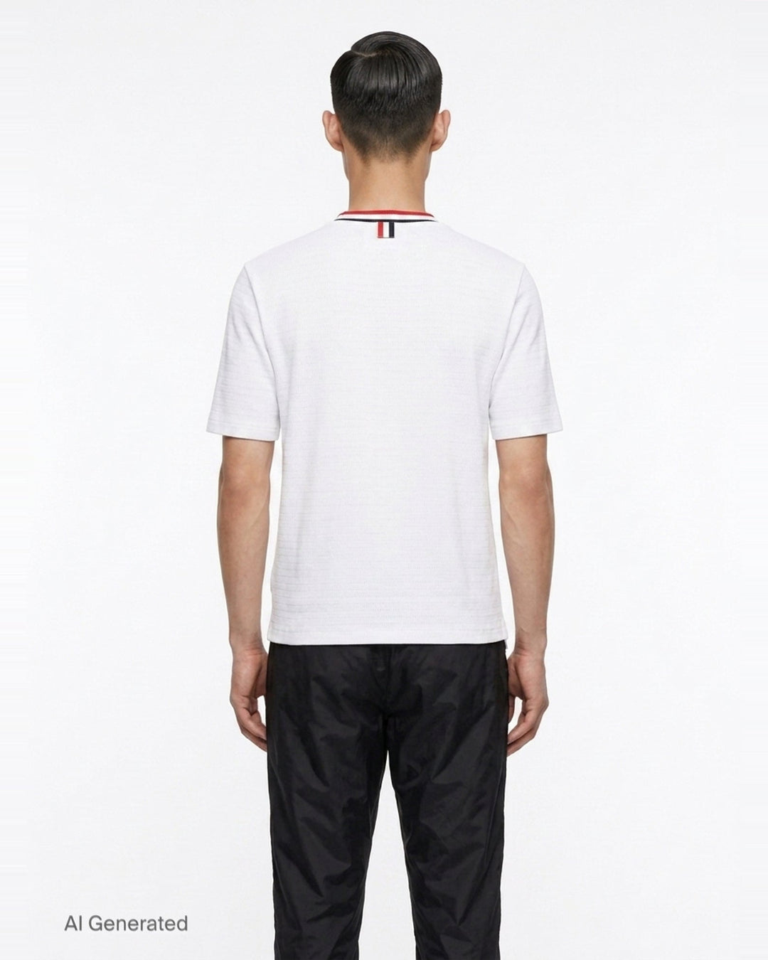 Stripe Racking Stitch Short Sleeve Tee | Thom Browne | Club21 - back