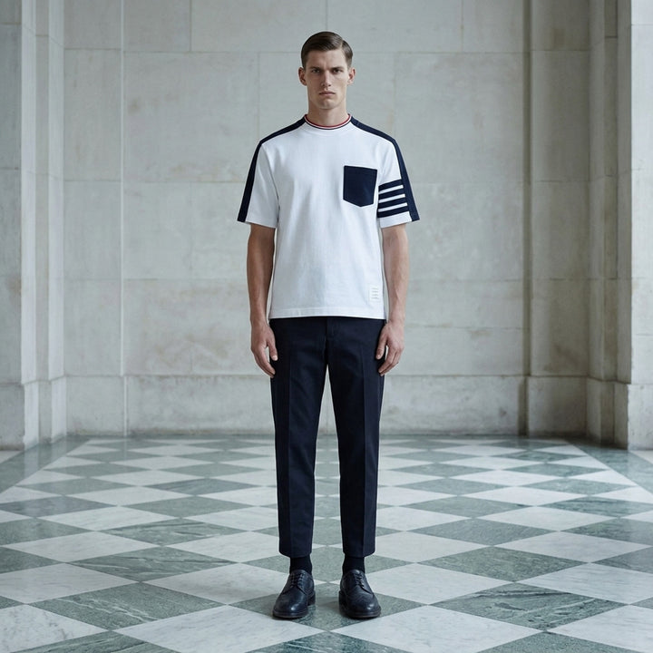 Tapered Wrinkle-Resistant Chinos | Thom Browne | Club21 - lifestyle