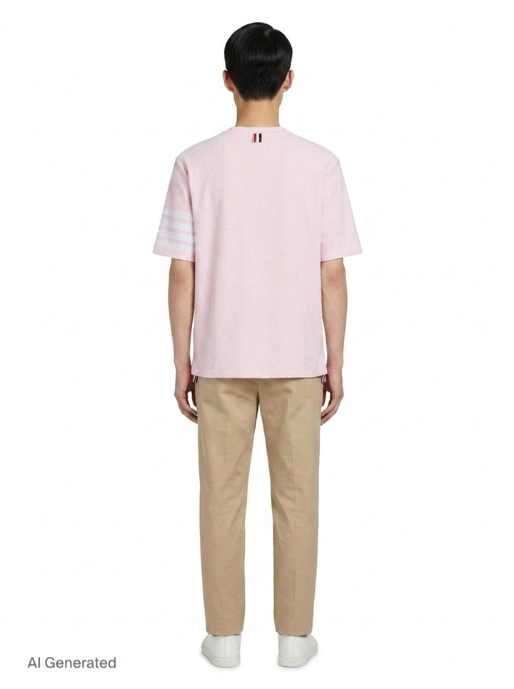 Textured Short Sleeve Tee | Thom Browne | Club21 - back