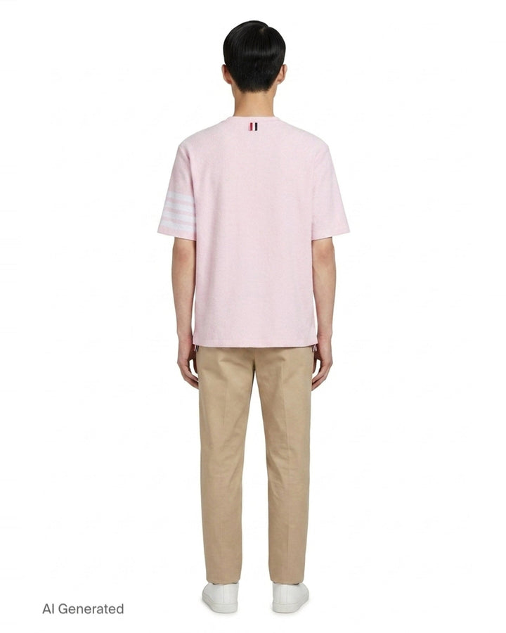 Textured Short Sleeve Tee | Thom Browne | Club21 - back